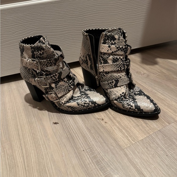 Snakeskin Ankle Boots - Picture 1 of 4